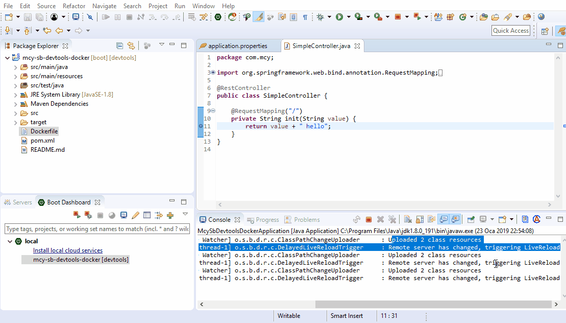 remote debugging yapılandırması